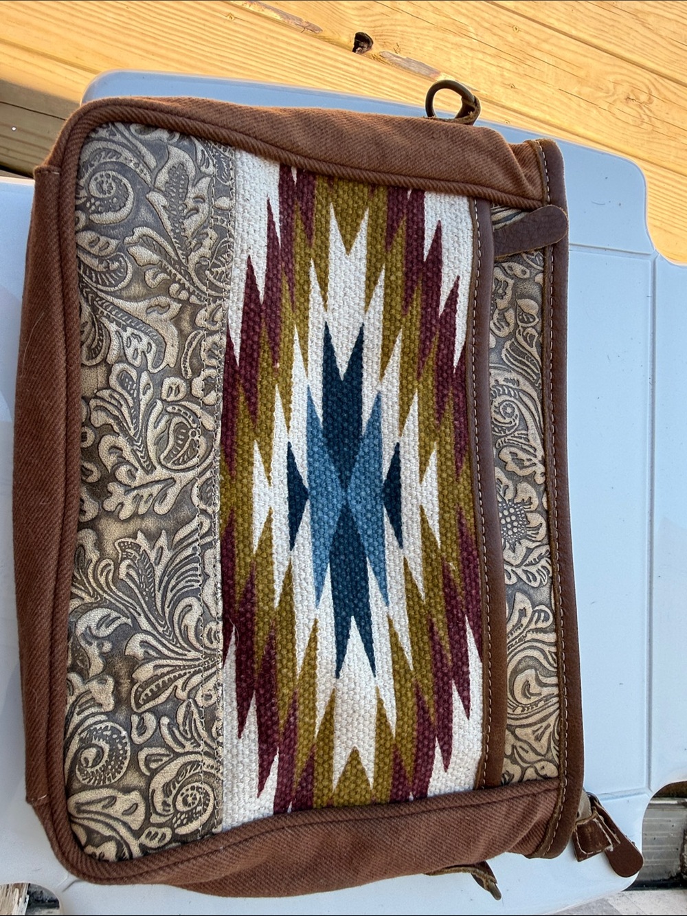 Myra Bag Brown Multi-Color Southwestern Crossbody NEW